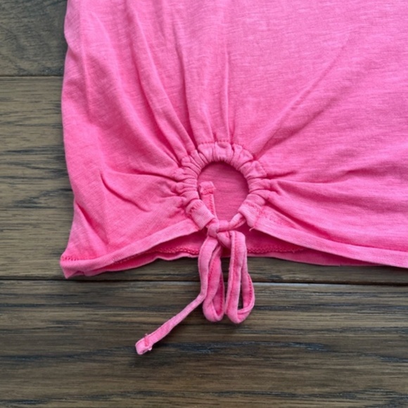 aerie keyhole T shirt bright pink size small - Picture 5 of 10